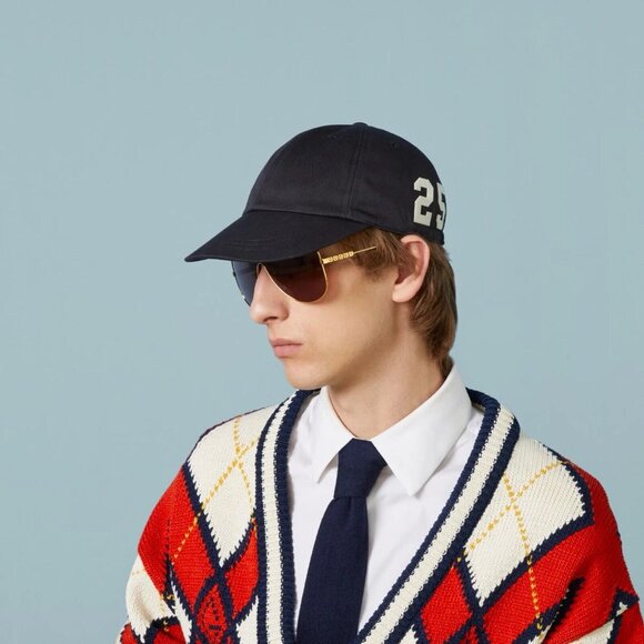 NWT GUCCI CAP MONOGRAM DAD BASEBALL GG LOGO 751400 4HA0M 1077 BLACK - Picture 4 of 11